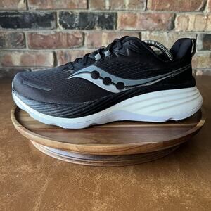 Saucony Hurricane 24 Black Max Cushion Road Running Men's 11 Wide Shoes Sneakers